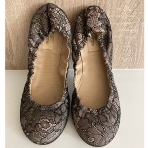 Valentino Garavani Ballet Flats Nude Black Lace